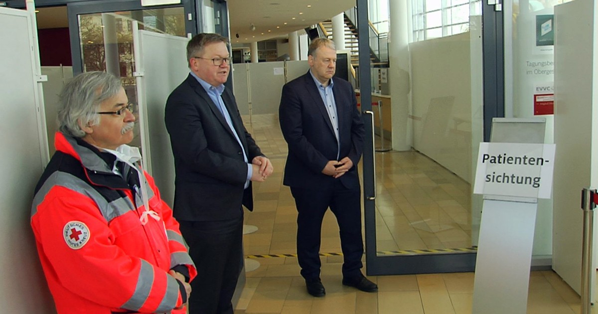 Amberg Inbetriebnahme des CoronaTestzentrums im ACC Oberpfalz TV