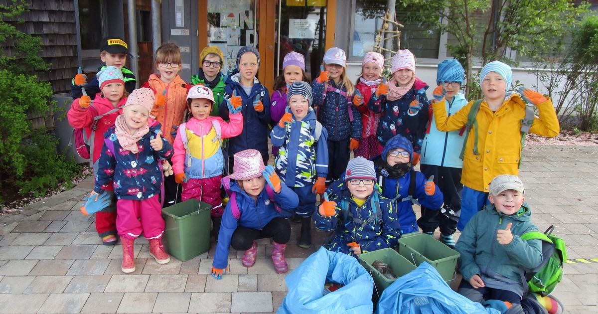 Amberg: Kindergartenkinder von St. Sebastian räumen auf | Oberpfalz TV