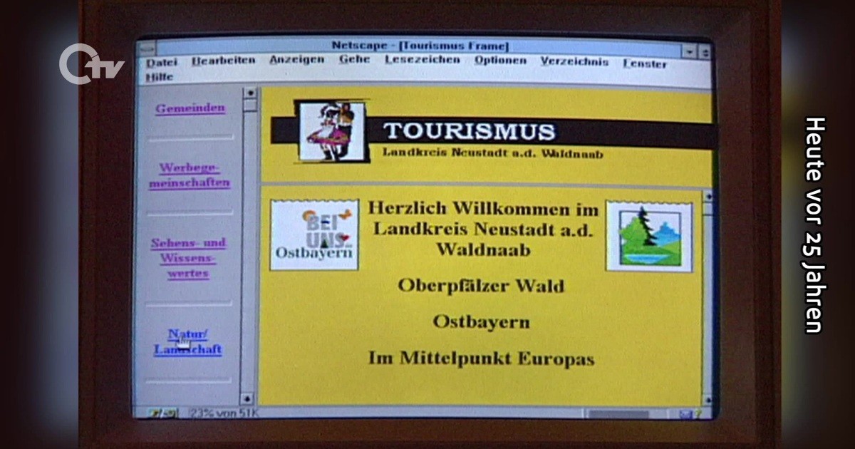 Heute vor 25 Jahren: Internetanschluss für den Landkreis Neustadt an der Waldnaab | Oberpfalz TV